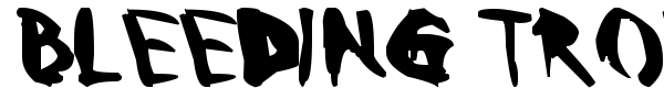 Bleeding Trough font preview
